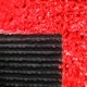 Estética de Césped Artificial de Colores Rojo 8 mm Alta Densidad Venta al Corte
