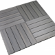Estética de Losetas Composite WPC Loseta Gris 500 x 500