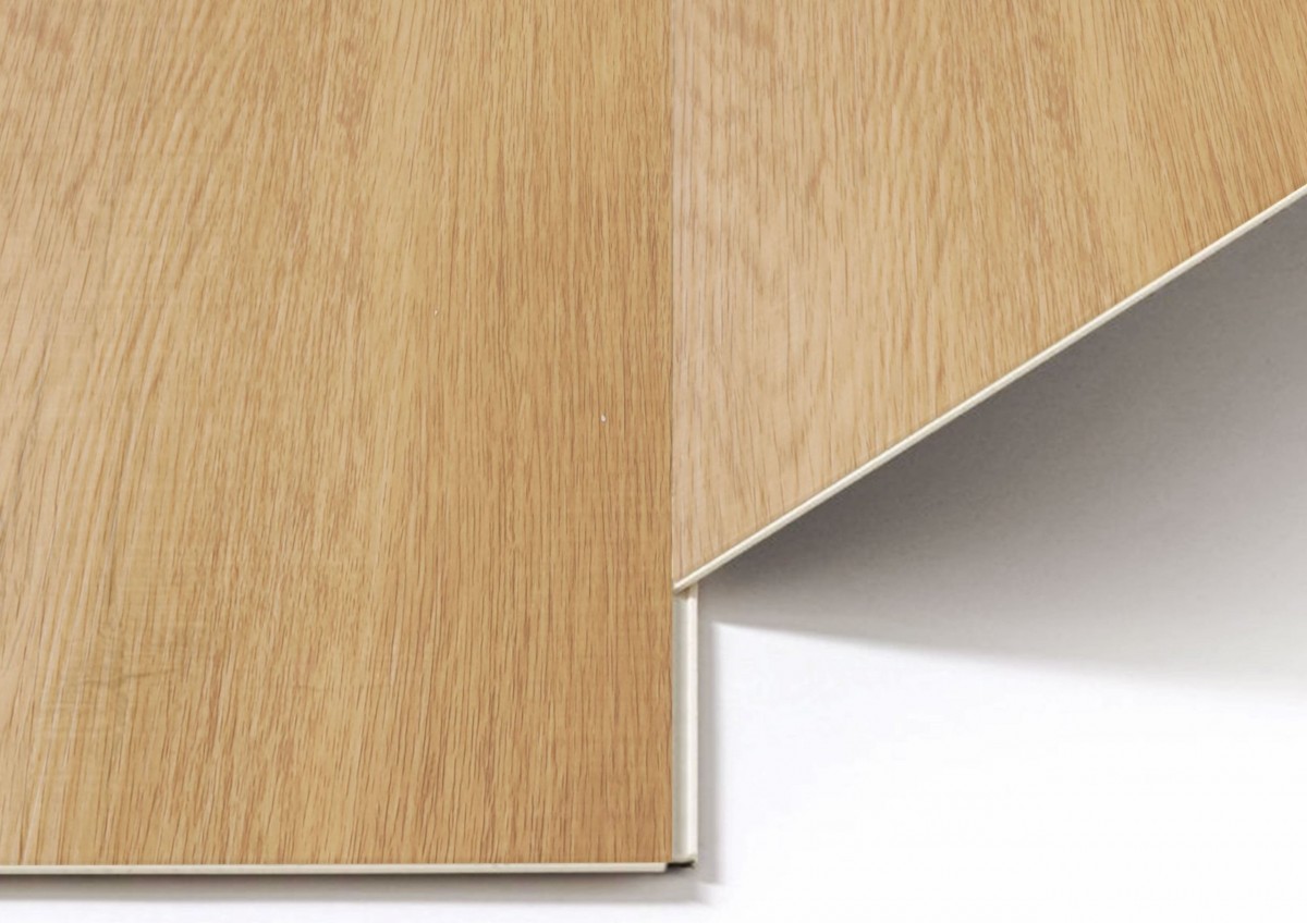 Apariencia del material de Tarima PVC Vinílica Click Roble Natural SPC