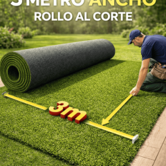 Césped Artificial 3 Metros Ancho Rollo al Corte