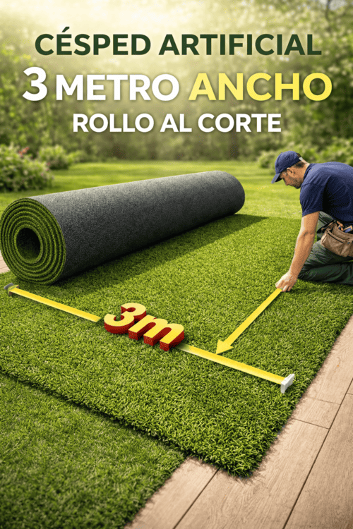 Césped Artificial 3 Metros Ancho Rollo al Corte
