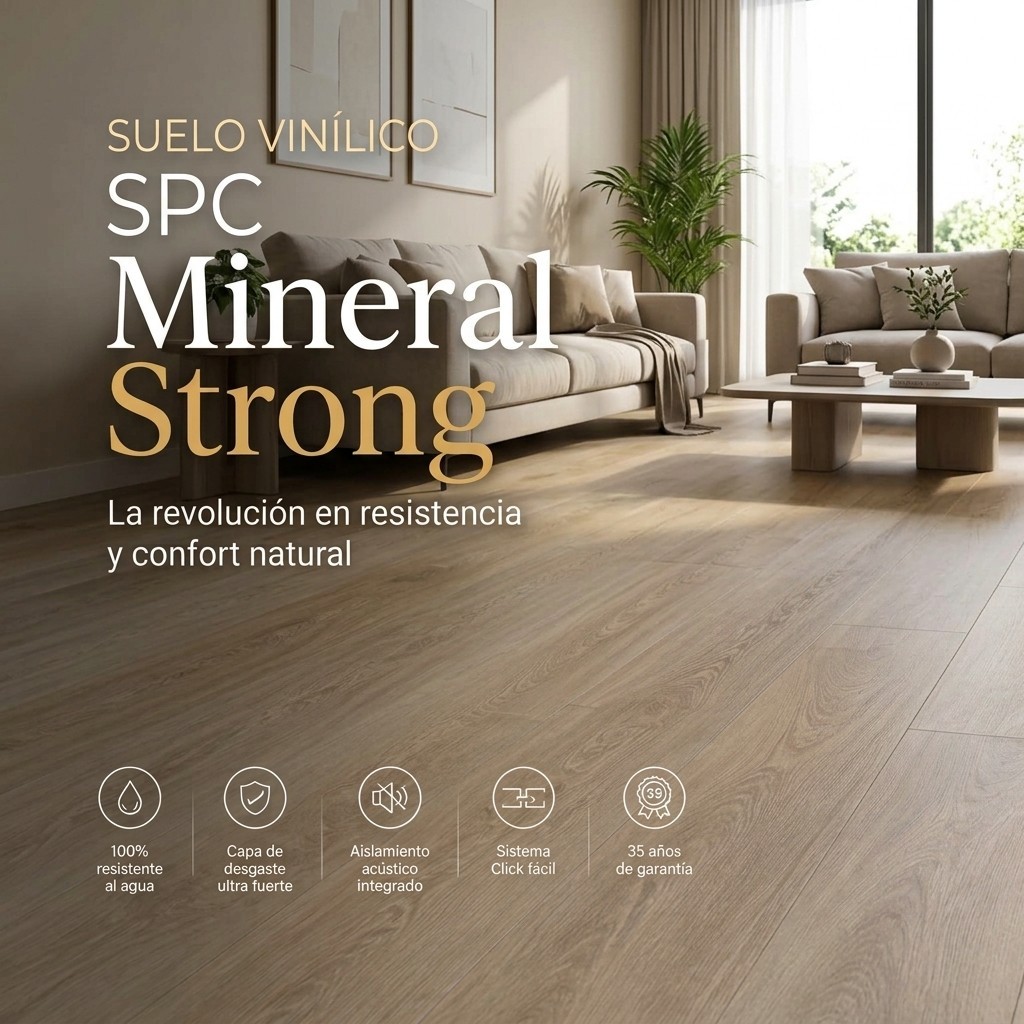 Suelo Vinílico SPC Mineral Strong