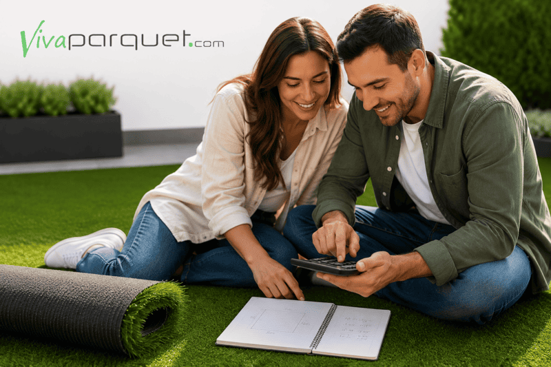 Calculadora de metros de c&eacute;sped artificial Viva Parquet