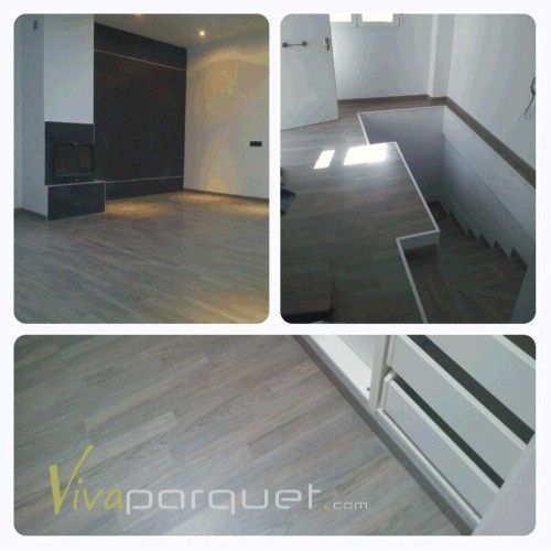 Estancias llenas de vida... Mix de fotografías tomadas en la obra de parquet laminado de Viva Parquiet